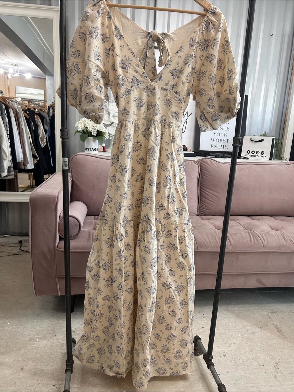 Priv - Tie Back Floral Dress NWT XS